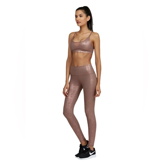Noli Pants - NOLI Shimmering Rose Gold Gloss Leggings